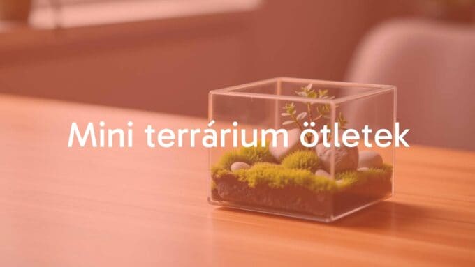 Mini glass terrarium with small plants, moss, and decorative stones, placed on a wooden table, soft natural lighting, realistic.