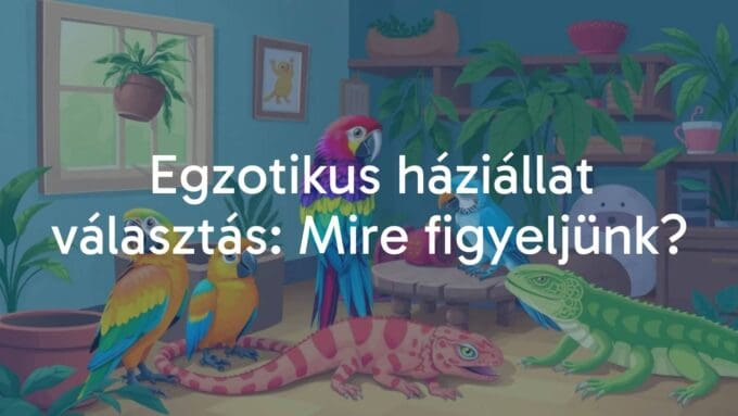 Exotic pet choices, colorful parrots and reptiles in a cozy home setting, vibrant and inviting atmosphere, illustrative style.