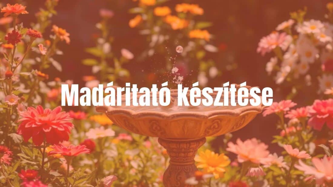 A handmade bird bath in a sunny garden, surrounded by colorful flowers, with birds drinking and splashing in the water, realistic style.