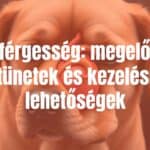 A sad dog with a visible heartworm parasite, realistic, medical illustration style.